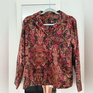 Ralph Lauren Red and Gold Paisley Shirt